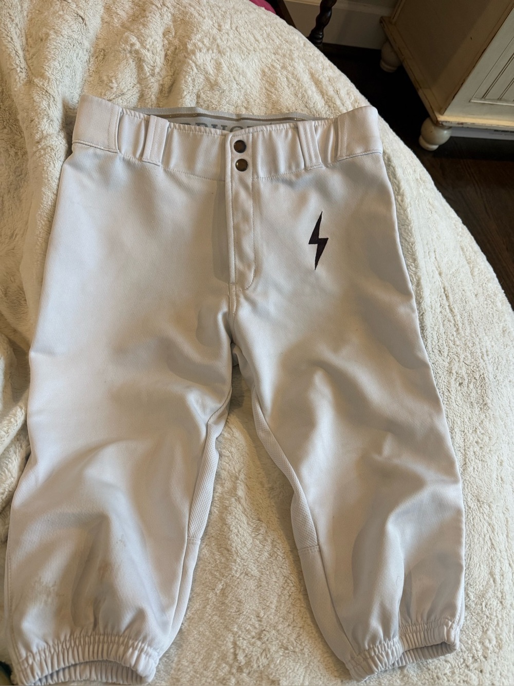 Bruce Bolt Men's White Knicker Baseball Pants